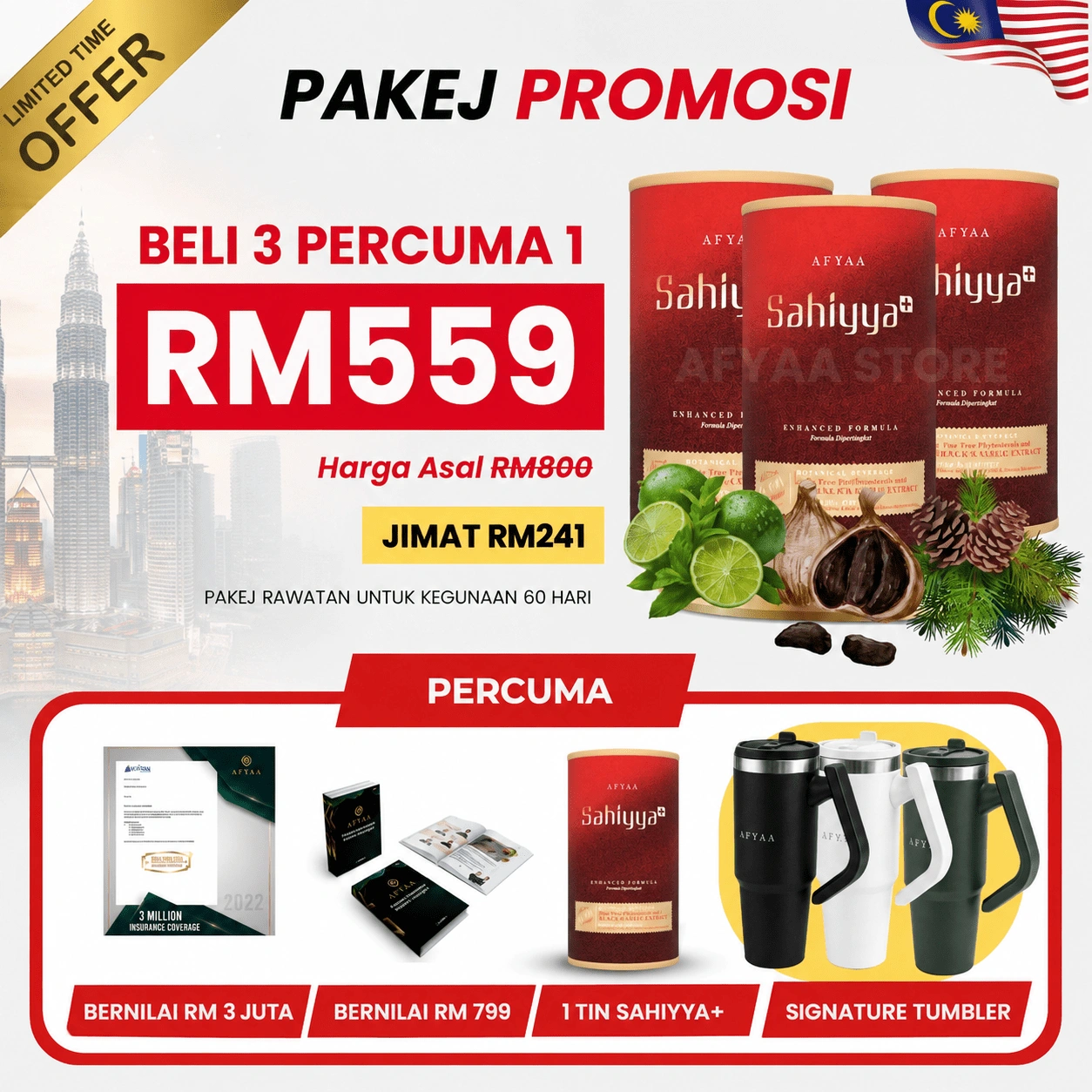 set 3+1 afyaa sahiyya merdeka promo